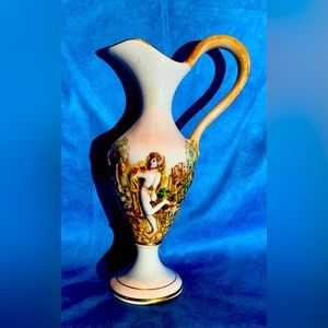 Vintage Porcelain Hand-painted Italian Vase